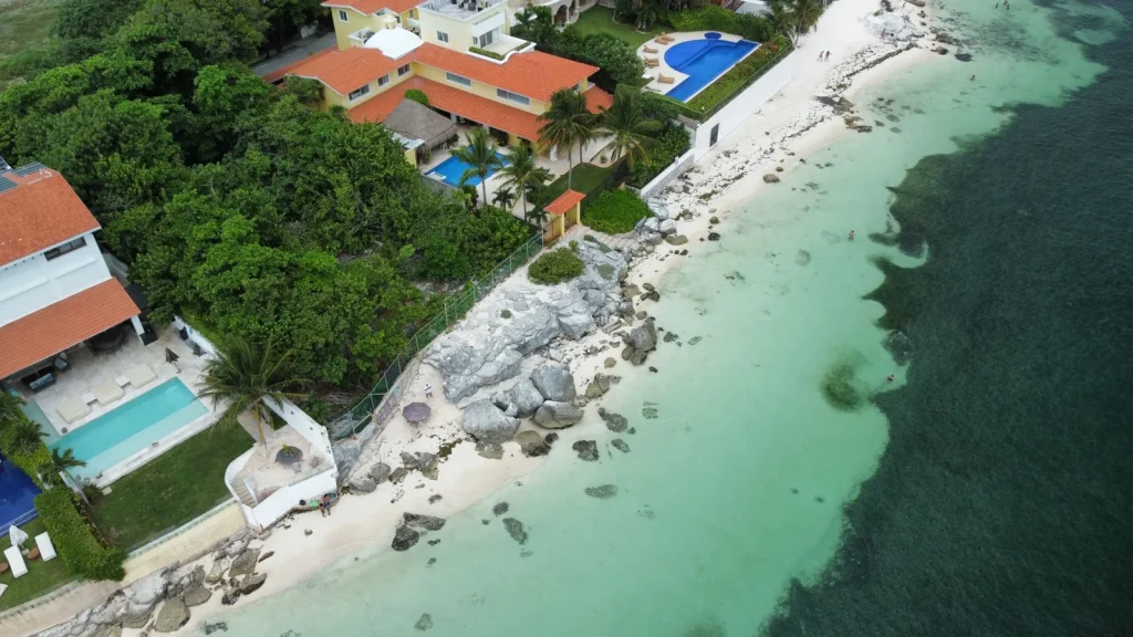 Aerial view of a planned residential community